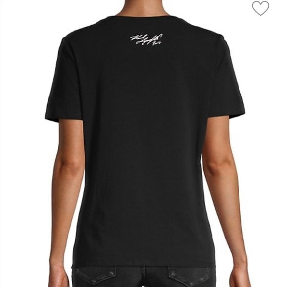 Karl Lagerfeld 3X Paris Eiffel Tower Grey Heath Sequin T shirt Graphic - Picture 3 of 12